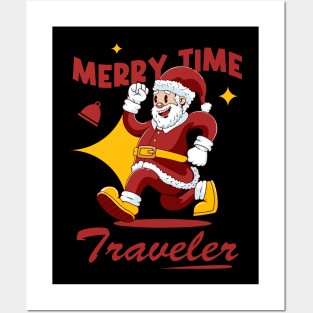 Cheerful Santa Christmas Posters and Art